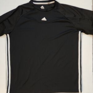 Adidas Men's Black and White T-shirt
